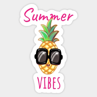 Summer Vibes Pineapple Sticker